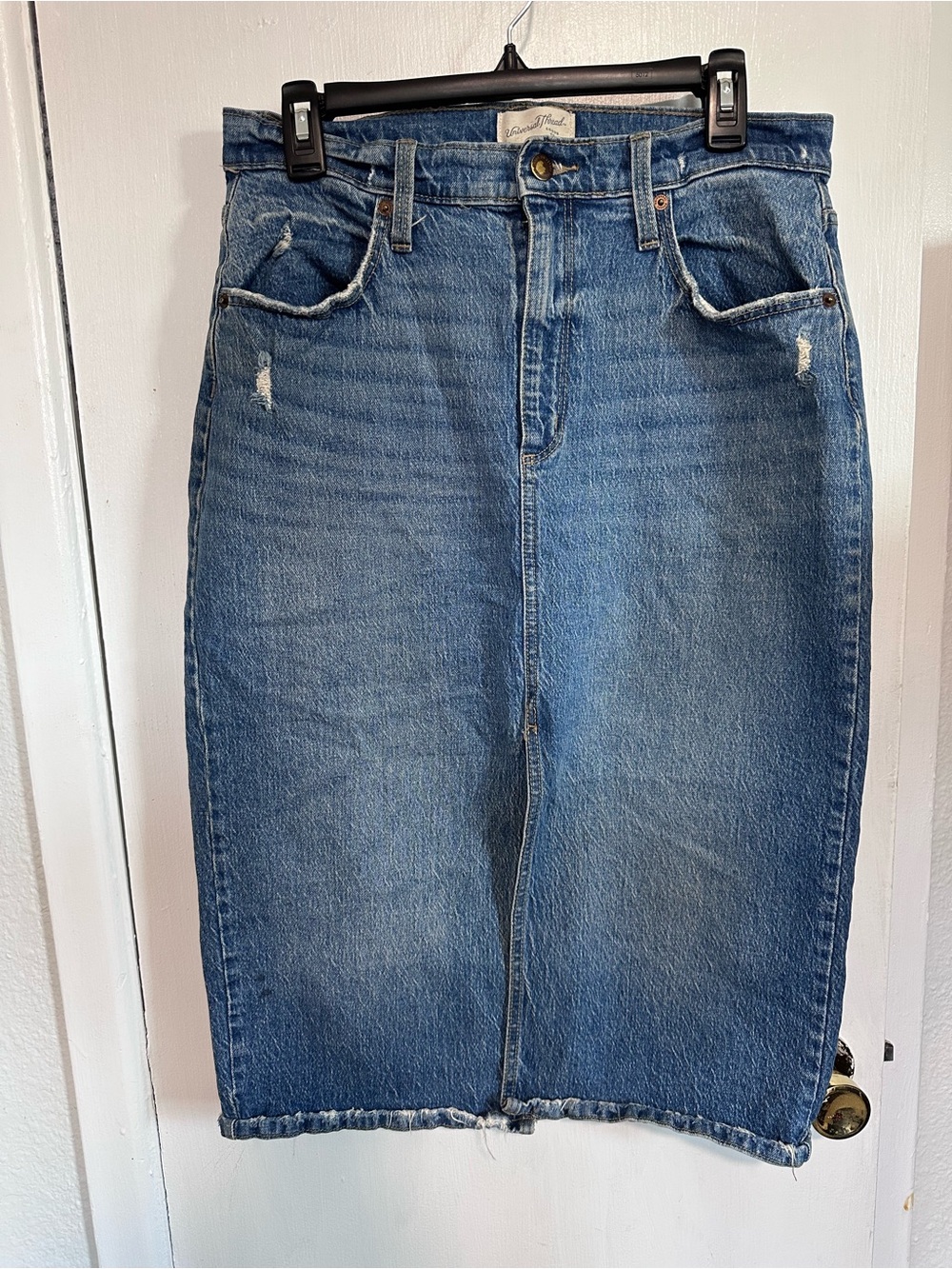 Universal Thread Medium Blue Straight Leg Denim Skirt